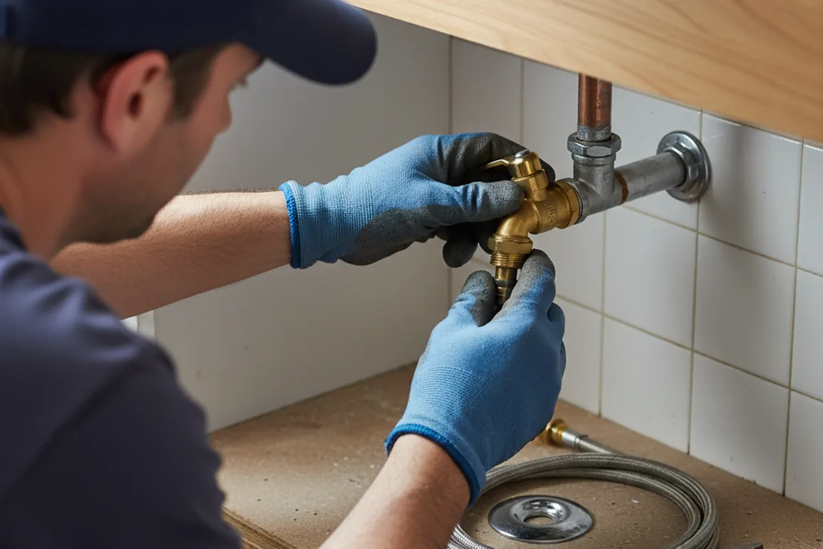 Shutoff valve and fitting work during Emergency Plumbing in Reddick